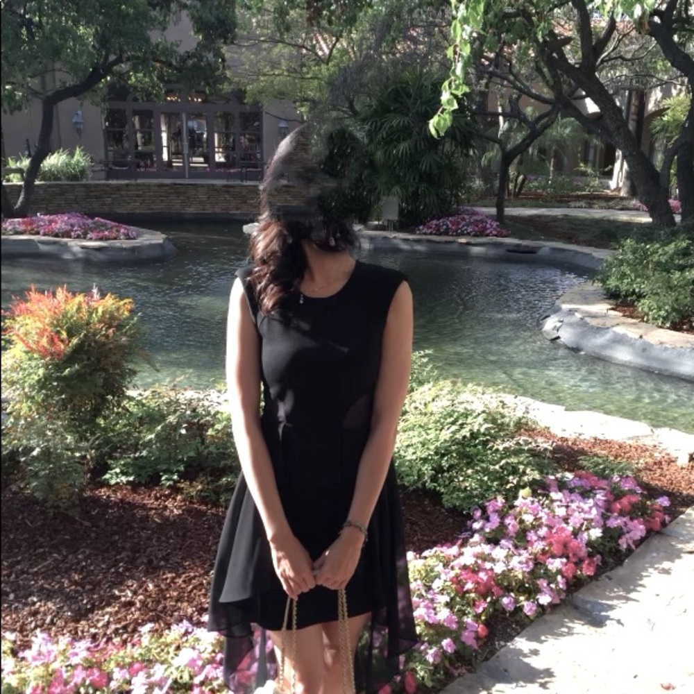 Bebe Black High-Low Dress - XS/TP